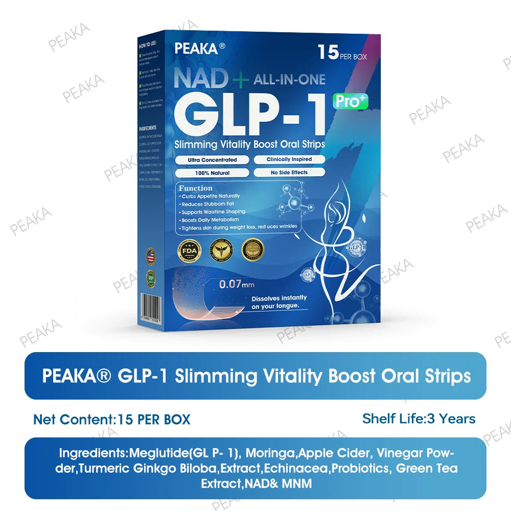 【Last Day Promotion 80% OFF🥇】PEAKA® GLP‑1 Seven-in-One Slimming Vitality Boost Oral Strips 👩⚕️ TGA-Certified | 1 Strip Daily | Visible Results in 7 Days ✅ Supports Weight Loss, Heart Health, Blood Sugar, Sleep & Joint Mobility