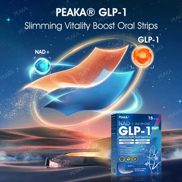 【Last Day Promotion 80% OFF🥇】PEAKA® GLP‑1 Seven-in-One Slimming Vitality Boost Oral Strips 👩⚕️ TGA-Certified | 1 Strip Daily | Visible Results in 7 Days ✅ Supports Weight Loss, Heart Health, Blood Sugar, Sleep & Joint Mobility