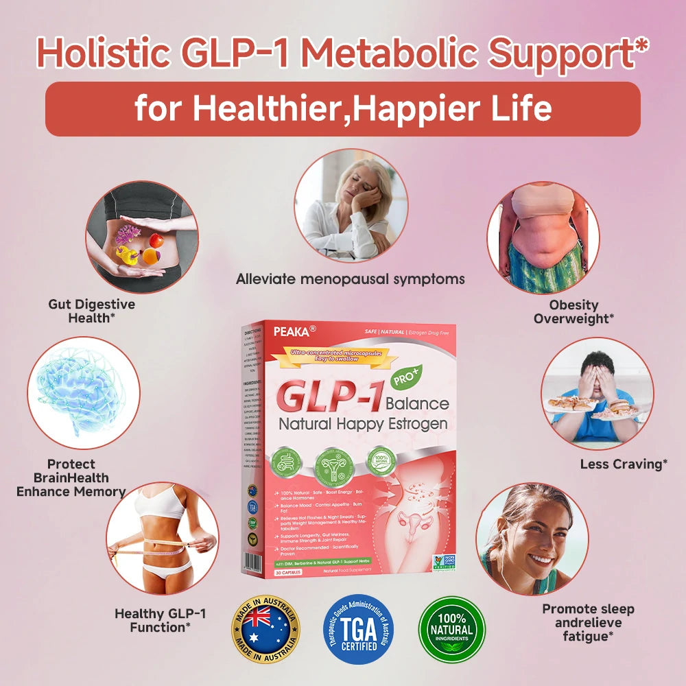 | 𝐎𝐟𝐟𝐢𝐜𝐢𝐚𝐥 Australia 𝐒𝐭𝐨𝐫𝐞 | 🇦🇺 PEAKA® GLP-1 Natural Happy Estrogen Balance · Double-Layer Nanoliposome Microcapsules ·Easy-to-Swallow for Middle-Aged & Older Adults💪For obesity, diabetes, menopause relief, sleep, gut & joints)