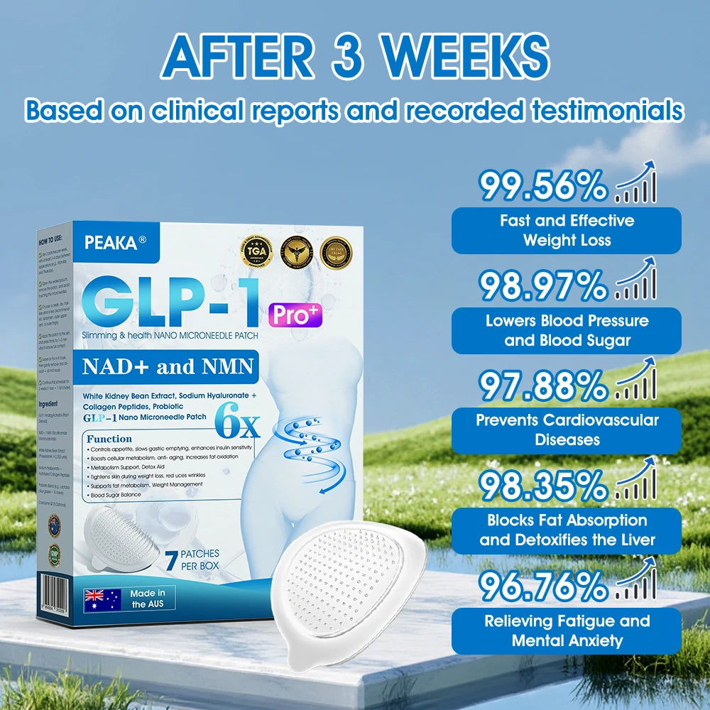 【Last Day Promotion 80% OFF🥇】PEAKA® GLP-1 & NAD+ Slimming & health NANO MICRONEEDLE PATCH🇦🇺(Zero Pain. 24/7 Release | Lose 20lbs FAST | 90% Sugar Drop | )👨‍⚕️