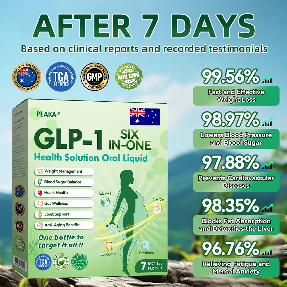 𝐎𝐟𝐟𝐢𝐜𝐢𝐚𝐥 𝐒𝐭𝐨𝐫𝐞 | PEAKA®🇦🇺𝐆𝐋𝐏-𝟏 𝐒𝐈𝐗-𝐈𝐍-𝐎𝐍𝐄 𝐇𝐞𝐚𝐥𝐭𝐡 𝐒𝐨𝐥𝐮𝐭𝐢𝐨𝐧 𝐎𝐫𝐚𝐥 𝐋𝐢𝐪𝐮𝐢𝐝 (𝐉𝐮𝐬𝐭 𝐨𝐧𝐜𝐞 𝐚 𝐝𝐚𝐲, 𝐯𝐢𝐬𝐢𝐛𝐥𝐞 𝐜𝐡𝐚𝐧𝐠𝐞𝐬 𝐢𝐧 𝟕 𝐝𝐚𝐲𝐬) 👩‍⚕️ 𝐅𝐨𝐫 𝐨𝐛𝐞𝐬𝐢𝐭𝐲, 𝐜𝐚𝐫𝐝𝐢𝐨𝐯𝐚𝐬𝐜𝐮𝐥𝐚𝐫 𝐡𝐞𝐚𝐥𝐭𝐡, 𝐝𝐢𝐚𝐛𝐞𝐭𝐞𝐬, 𝐬𝐥𝐞𝐞𝐩 𝐚𝐩𝐧𝐞𝐚, 𝐠𝐮𝐭 𝐡𝐞𝐚𝐥𝐭𝐡, 𝐣𝐨𝐢𝐧𝐭 𝐢𝐬𝐬𝐮𝐞𝐬, 𝐚𝐧𝐝 𝐦𝐨𝐫𝐞